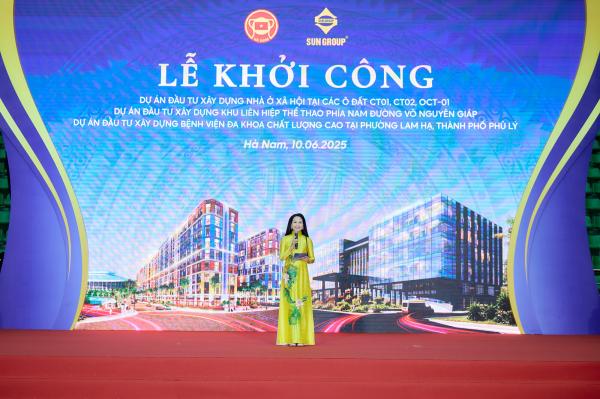 Sun Group đồng loạt khởi công 3 dự án có ý nghĩa an sinh xã hội lớn tại Hà Nam